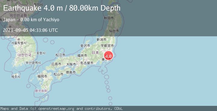 Map of NEAR EAST COAST OF HONSHU, JAPAN