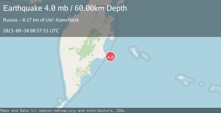 Map of NEAR EAST COAST OF KAMCHATKA