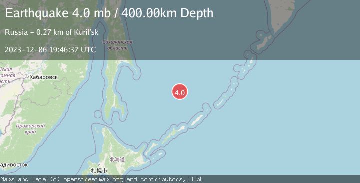 Map of NORTHWEST OF KURIL ISLANDS