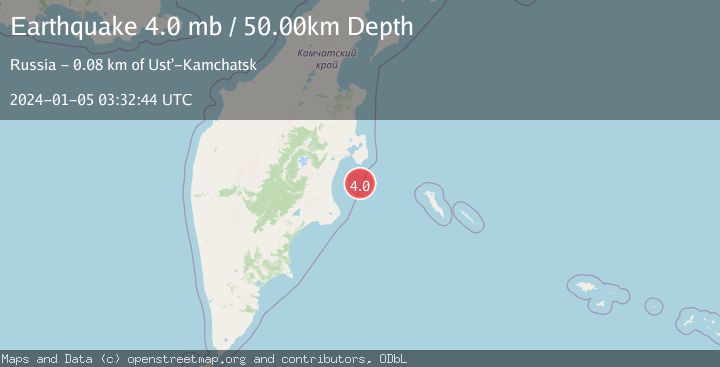 Map of OFF EAST COAST OF KAMCHATKA