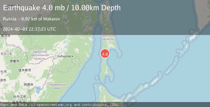 Map of SAKHALIN, RUSSIA