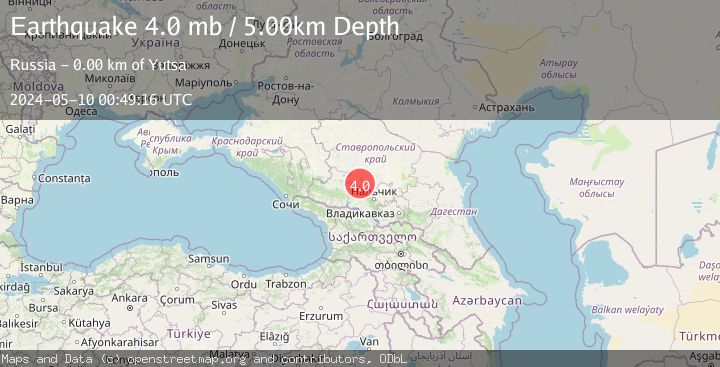 Map of CAUCASUS REGION, RUSSIA