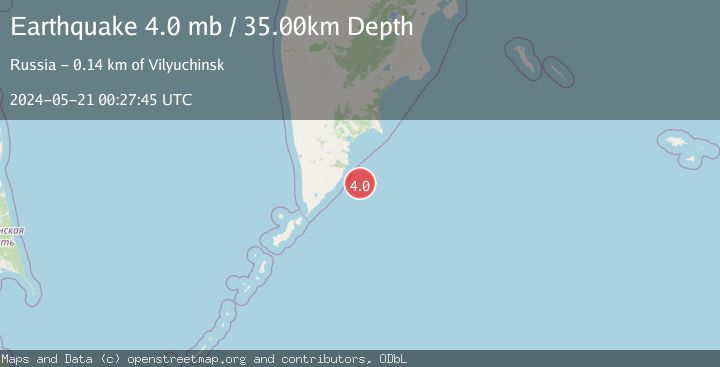 Map of OFF EAST COAST OF KAMCHATKA