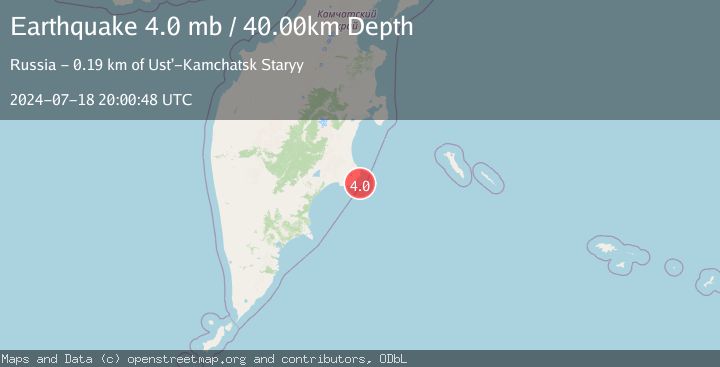 Map of NEAR EAST COAST OF KAMCHATKA