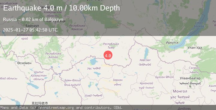 Map of RUSSIA-MONGOLIA BORDER REGION