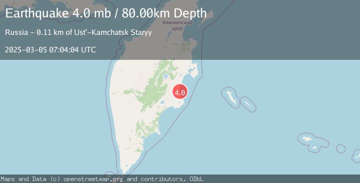 Map of NEAR EAST COAST OF KAMCHATKA