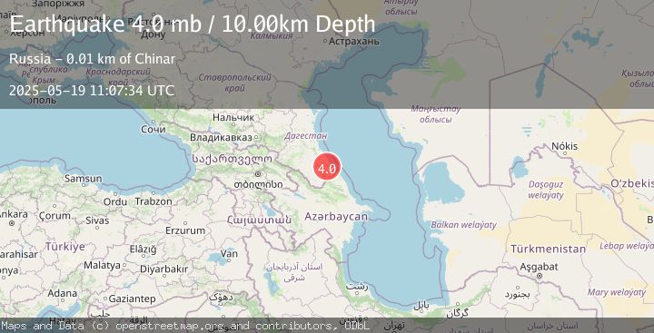 Map of CAUCASUS REGION, RUSSIA