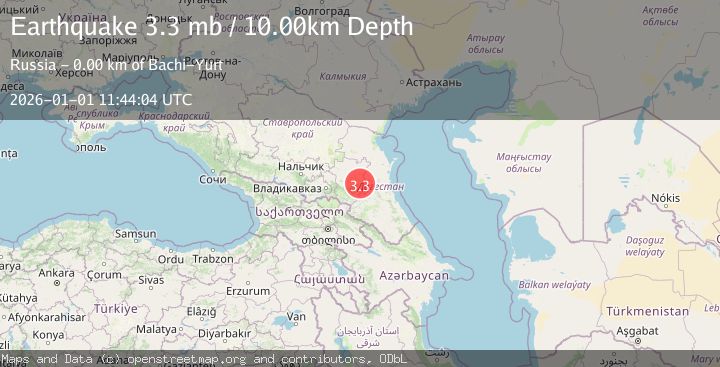 Map of CAUCASUS REGION, RUSSIA
