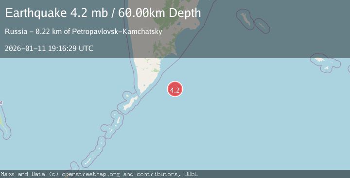Map of OFF EAST COAST OF KAMCHATKA