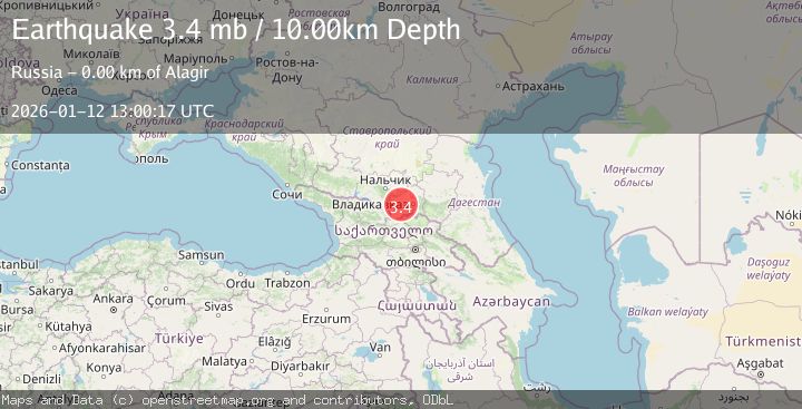 Map of CAUCASUS REGION, RUSSIA