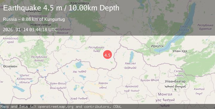Map of SOUTHWESTERN SIBERIA, RUSSIA