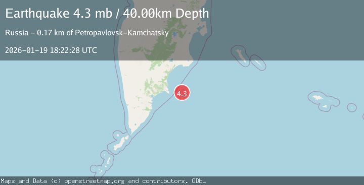 Map of OFF EAST COAST OF KAMCHATKA