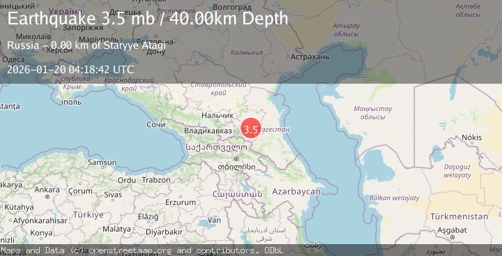 Map of CAUCASUS REGION, RUSSIA