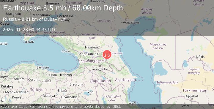 Map of CAUCASUS REGION, RUSSIA