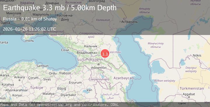 Map of CAUCASUS REGION, RUSSIA