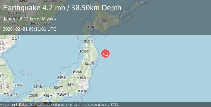 Map of OFF EAST COAST OF HONSHU, JAPAN