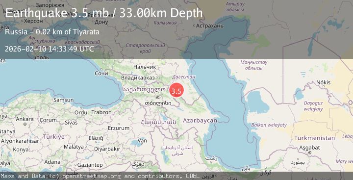Map of CAUCASUS REGION, RUSSIA