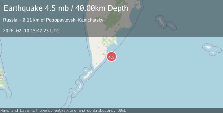 Map of OFF EAST COAST OF KAMCHATKA