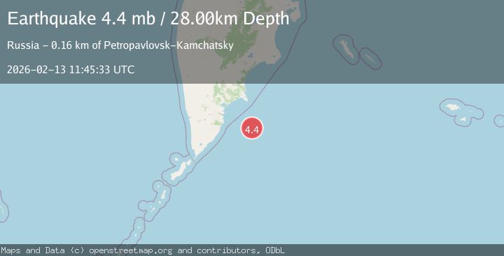 Map of OFF EAST COAST OF KAMCHATKA