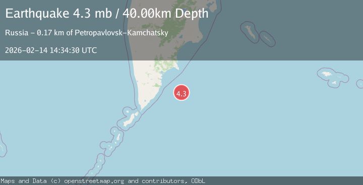 Map of OFF EAST COAST OF KAMCHATKA
