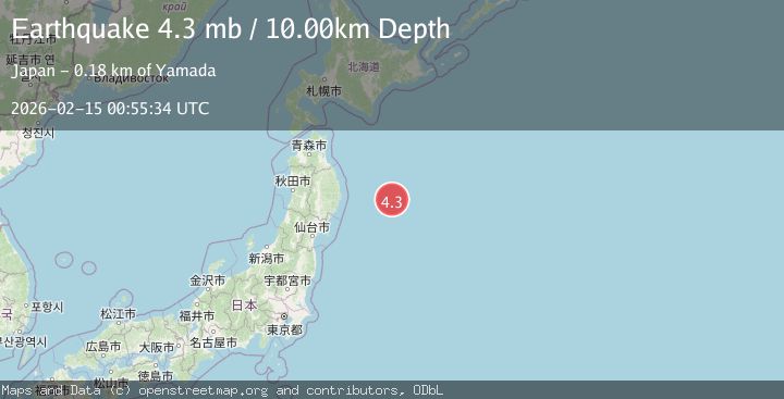 Map of OFF EAST COAST OF HONSHU, JAPAN