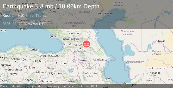 Map of CAUCASUS REGION, RUSSIA