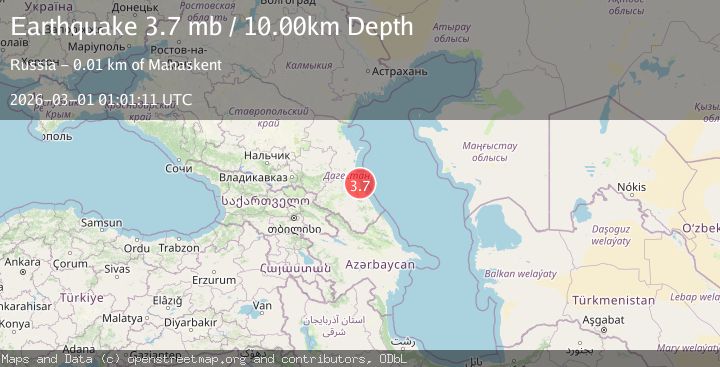 Map of CAUCASUS REGION, RUSSIA