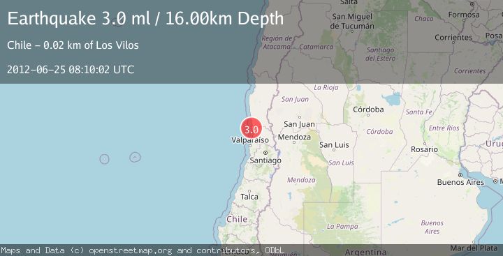 Map of OFFSHORE COQUIMBO, CHILE