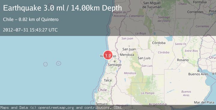 Map of OFFSHORE VALPARAISO, CHILE