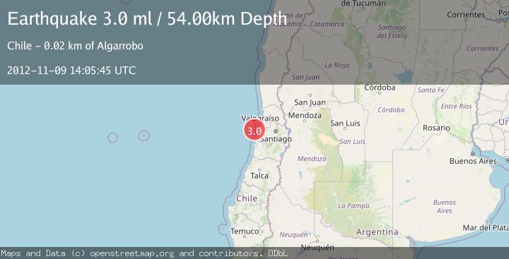 Map of OFFSHORE VALPARAISO, CHILE
