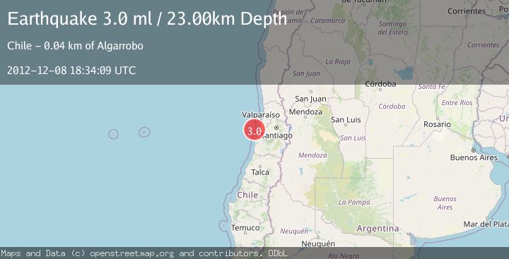 Map of OFFSHORE VALPARAISO, CHILE