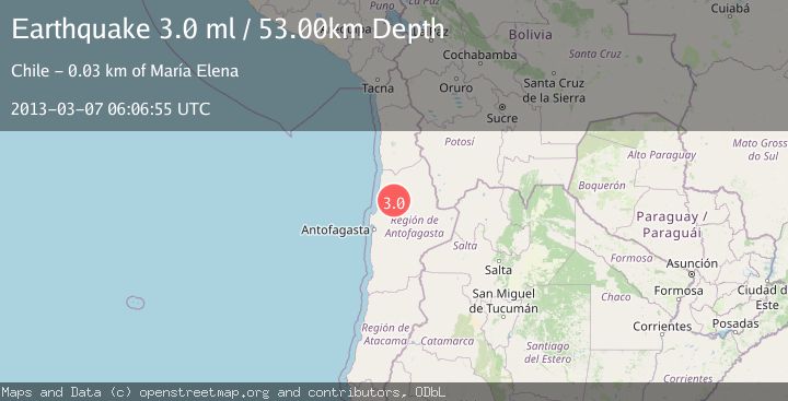 Map of ANTOFAGASTA, CHILE