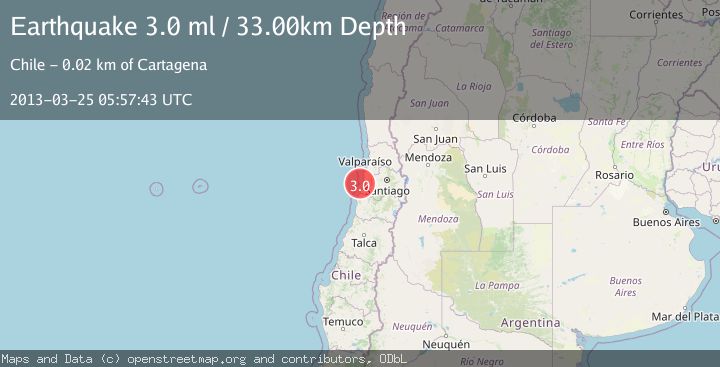 Map of OFFSHORE VALPARAISO, CHILE