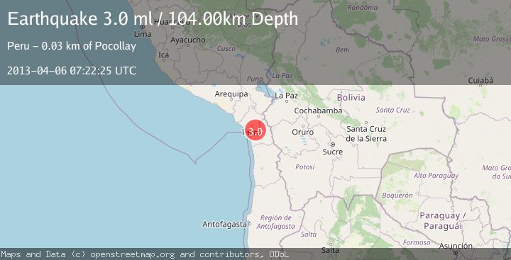 Map of OFFSHORE TARAPACA, CHILE