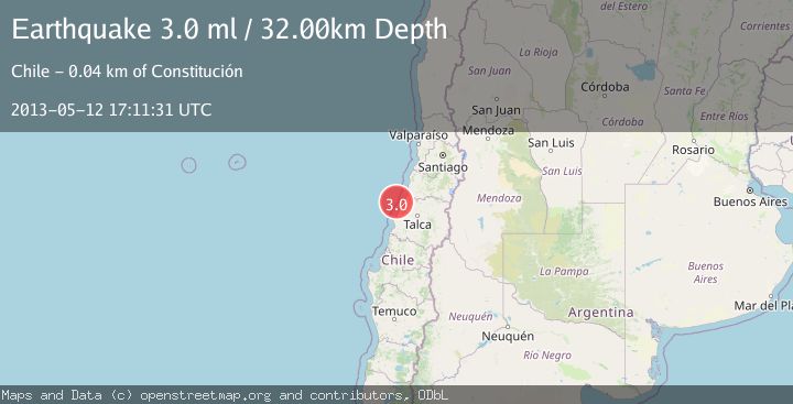 Map of OFFSHORE MAULE, CHILE