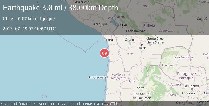 Map of OFFSHORE TARAPACA, CHILE