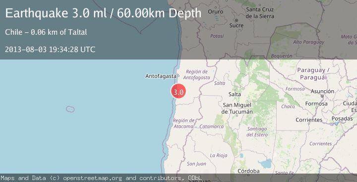 Map of ANTOFAGASTA, CHILE