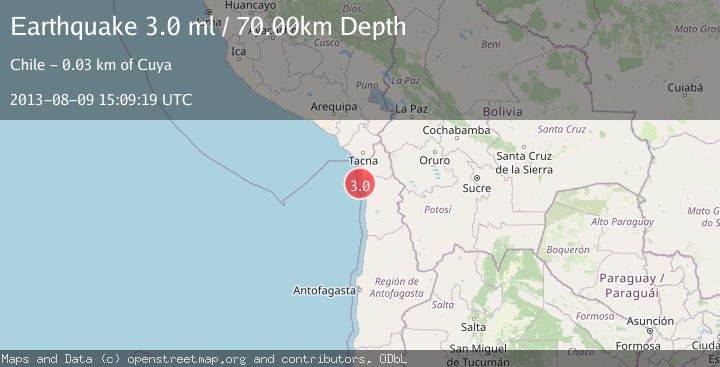Map of OFFSHORE TARAPACA, CHILE