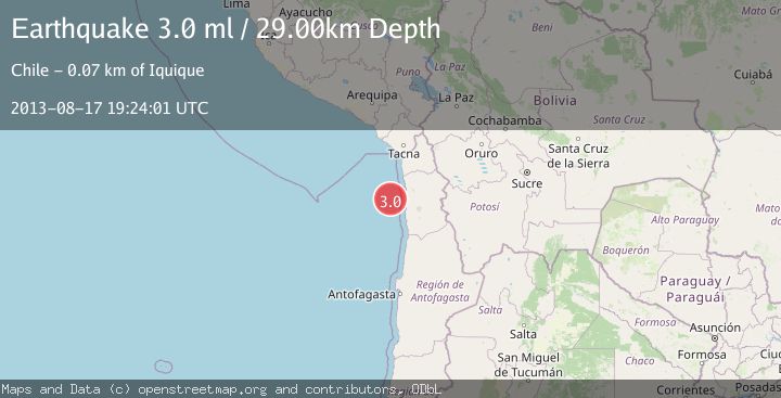 Map of OFFSHORE TARAPACA, CHILE