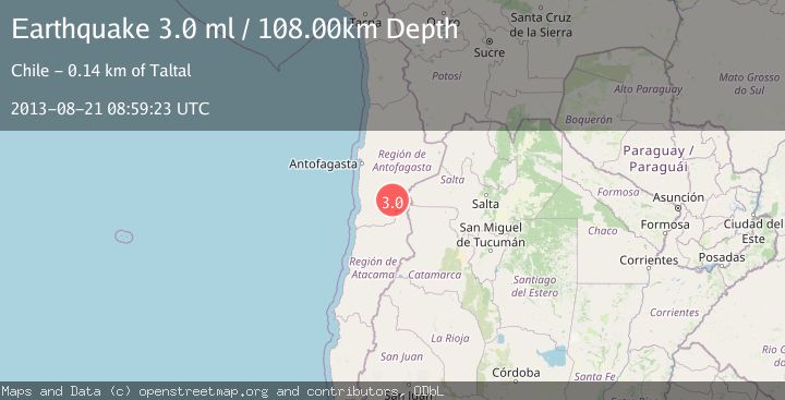 Map of ANTOFAGASTA, CHILE