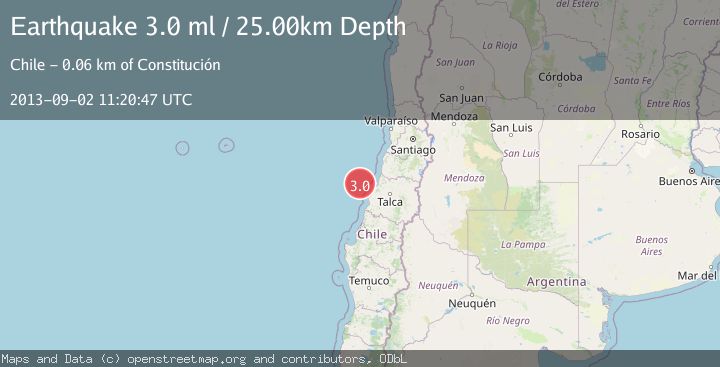 Map of OFFSHORE MAULE, CHILE