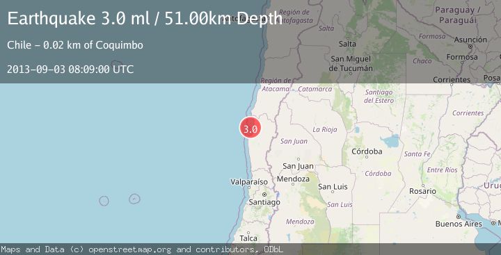 Map of OFFSHORE COQUIMBO, CHILE