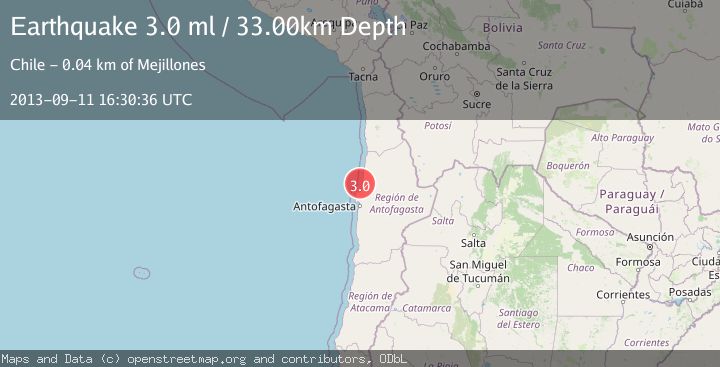 Map of OFFSHORE ANTOFAGASTA, CHILE