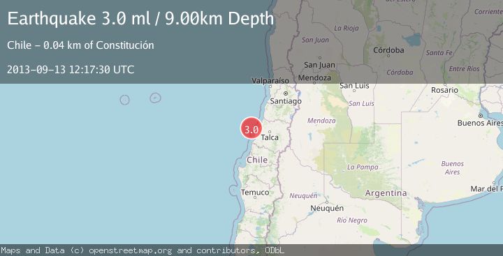 Map of OFFSHORE MAULE, CHILE