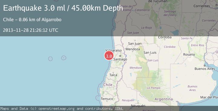 Map of OFFSHORE VALPARAISO, CHILE