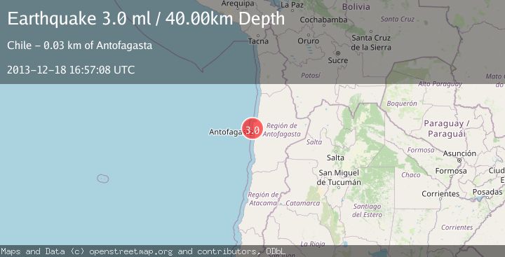 Map of ANTOFAGASTA, CHILE