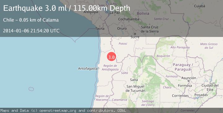 Map of ANTOFAGASTA, CHILE