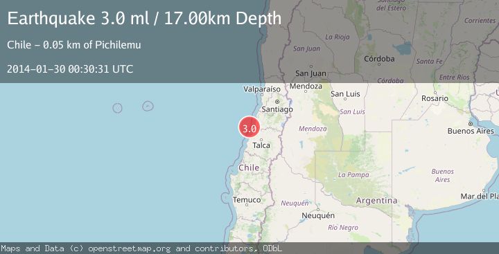 Map of OFFSHORE MAULE, CHILE