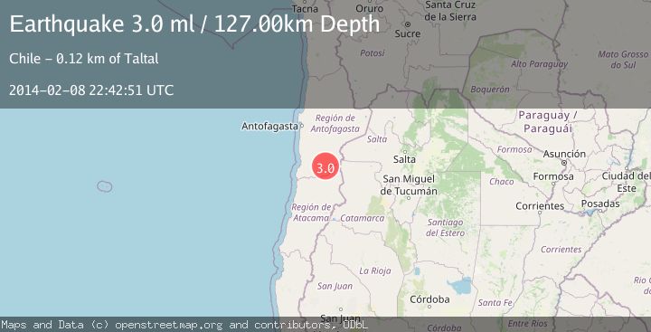 Map of ANTOFAGASTA, CHILE