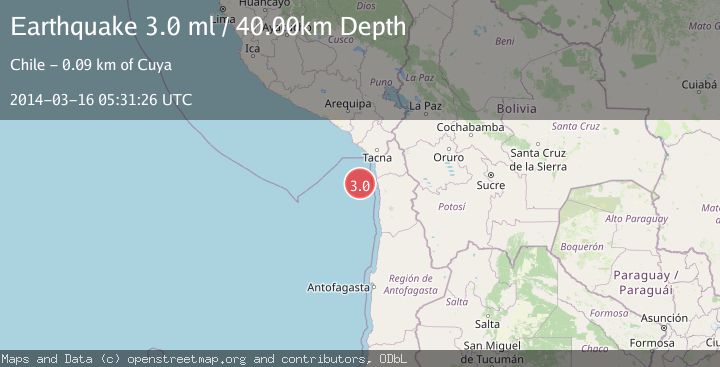 Map of OFF COAST OF TARAPACA, CHILE